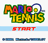 Mario Tennis Title Screen